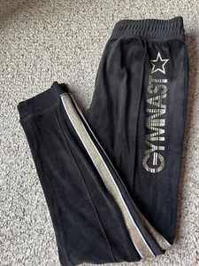 JUSTICE Girl’s Gymnast Sweatpants VELOUR Size 18/20 - Picture 1 of 5
