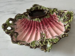 Dressler Austrian Antique Majolica Asparagus Server Rare Collectible - Picture 1 of 9