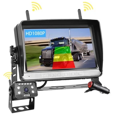7'' Touch/Button Digital Wireless DVR/BSD Monitor + Backup 1080P Rearview Camera - Image 1 of 4