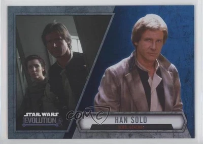 2016 Topps Star Wars Evolution Blue Lightsaber Han Solo Rebel General #44 uk2 - Image 1 of 3