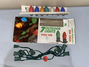 Noma Christmas Outdoor Lights 7 Light Strand 6 Bulbs C9 (ToteSSS) - Picture 1 of 10