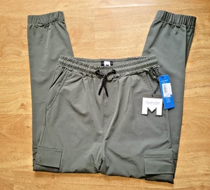 Michael Strahan Collection Tech Stretch Light Weight Olive Joggers Boy L 14 NWT - Picture 1 of 5