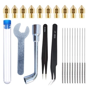 3D Printer Nozzles Kit with 10Pcs MK8 0.4mm 3D Printer Brass Nozzles9605 - Afbeelding 1 van 6