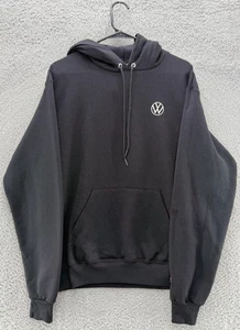 Volkswagen VW Logo Hoodie Men’s Medium Champion Black Pullover - Picture 1 of 10