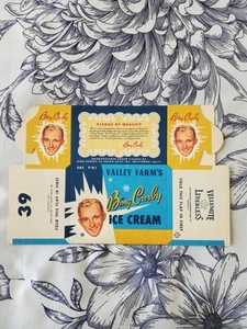 Vintage NOS 1953 Valley Farm's Ice Cream Box Bing Crosby - Picture 1 of 6
