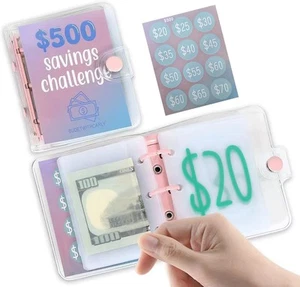 500 Mini Binder Savings Challenge, Money Saving Binder Book, Savings Money Ch... - Picture 1 of 7