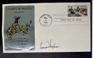 1964 LEONARD BASKIN Signed FDC Boston Expressionist Gehenna Press Yale Artist - Picture 1 of 3