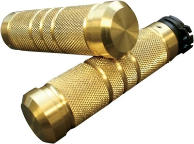Accutronix Custom Grips - Knurled/Grooved Motorcycle Street Bike GR100-KG5 - Image 1 of 3
