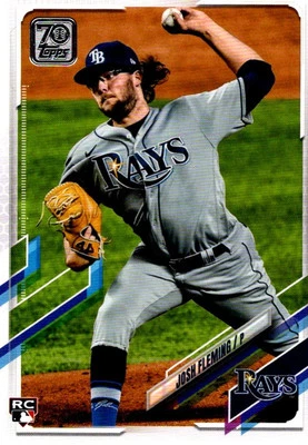 2021 Topps Orange Star Josh Fleming Rookie Tampa Bay Rays #526 - Image 1 of 2