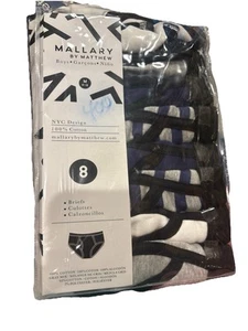 MALLARY BY MATTHEW Boys 100% Cotton Briefs Underwear (8 Pack) Size M 6-8 24-25” - Picture 1 of 2