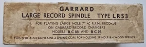 Vintage Garrard Großloch 7" 45rpm Schallplattenspindel Typ LRS3 Schallplattenwechsler - Bild 1 von 7