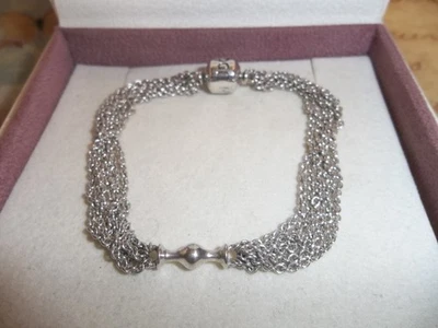 Genuine Authentic Pandora Silver Multi Strand Bracelet 591701 18cm - Image 1 of 3