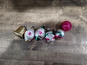 6 Ornamenti Vintage Occupati Giappone Vetro Brite Lucido Riflettore Indent 2" - Foto 1 di 14