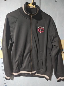Minnesota Twins Jacket Mens Large Black MLB Baseball Nike Full Zip Track - Picture 1 of 11
