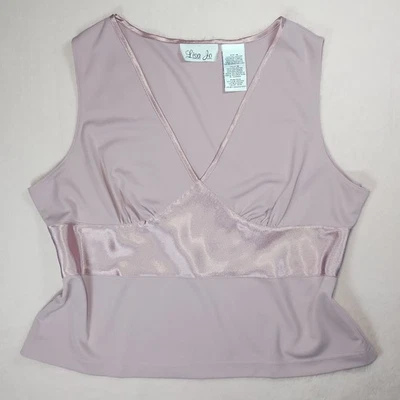 Blusa sin mangas vintage años 90 babydoll satinado talla 18 Y2K hada coqueta balletcore Foto 1 de 4