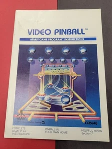 Video Pinball (Atari 2600, 1981) Authentic Instruction Manual ONLY - Picture 1 of 2