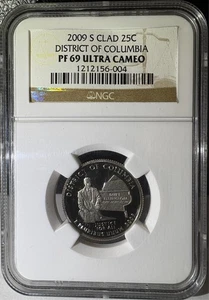 2009-S Clad Proof District Of Columbia Quarter NGC PF69 Ultra Cameo (004) - Picture 1 of 2