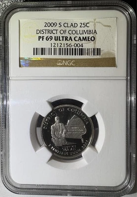2009-S Clad Proof District Of Columbia Quarter NGC PF69 Ultra Cameo (004) - Image 1 of 2