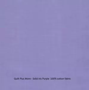 Solid Purple Iris 100% Cotton Fabric by the 1/4 yard - Picture 1 of 1