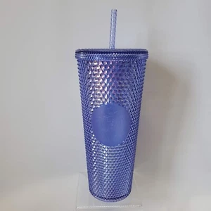 Walt Disney World 50th Anniversary Geometric Starbucks Tumbler & Straw Blue New - Picture 1 of 9