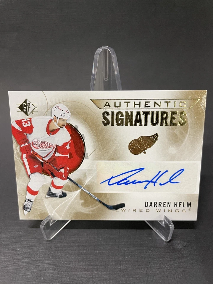 2020-21 Upper Deck SP Hockey Darren Helm Authentic Auto Autograph 1:1600 Wings! - Image 1 of 2