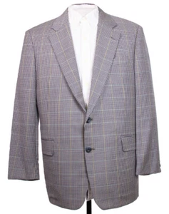 Blazer de pata de gallo a cuadros Hickey Freeman para hombre 40R abrigo deportivo traje chaqueta - Imagen 1 de 10