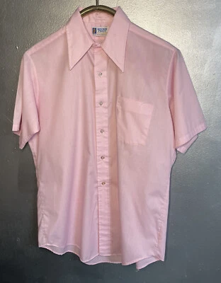 Camisa De Colección Macrae Prest Calidad Ropa S/S Informal Abotonada Talla 16 Rosa Foto 1 de 4