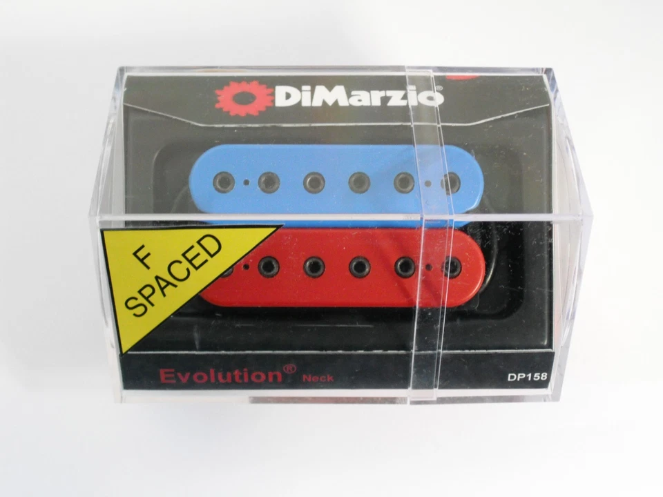 DiMarzio F-spaced Evolution Neck Humbucker Red/Blue DP 158 - Image 1 of 1