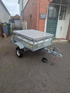 Noval Portaflot galvanised steel trailer with cover - Picture 1 of 7