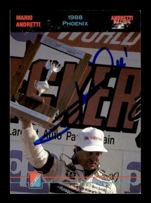 1992 Collect-a-Card #57 Mario Andretti HAND SIGNED AUTO - Image 1 of 2