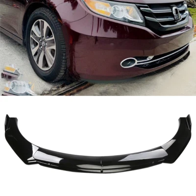 Glossy Black Front Bumper Lip Spoiler Splitter Body Kit For 11-17 Honda Odyssey Foto 1 de 4