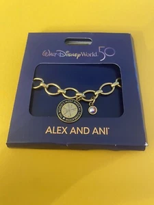 NEW DISNEY WORLD 50TH Anniversary ALEX AND ANI Limited Bracelet Chain Jewelry - Picture 1 of 7