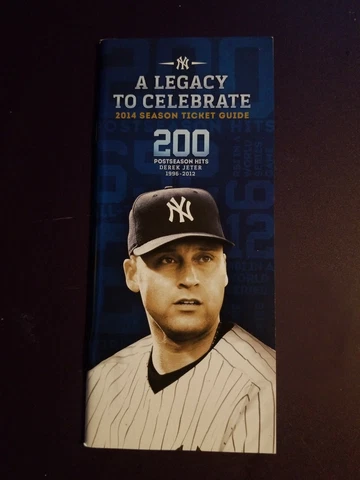 Yankees 2014 Season Ticket Guide Derek Jeter 72 Page Booklet Brand New Cover