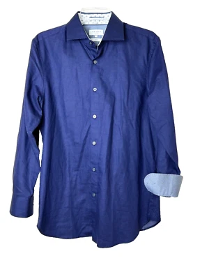 Camisa de vestir Ted Baker para hombre 15,5 ajustada púrpura elástica cuello en contraste puño Foto 1 de 4