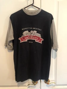 Vintage Def Jam University Russel Simmons T-Shirt  RARE Respect the Technique L - Picture 1 of 8