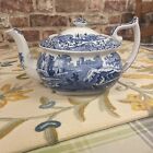 Vintage Antique Copeland Spode Italian Teapot Blue And White Timeless Classic