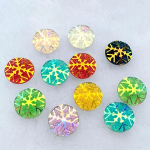 20 Stck. AB Harz 14 mm Rund Schnee Flatback Strass Applikation Hochzeit Knöpfe-A79 - Bild 1 von 19