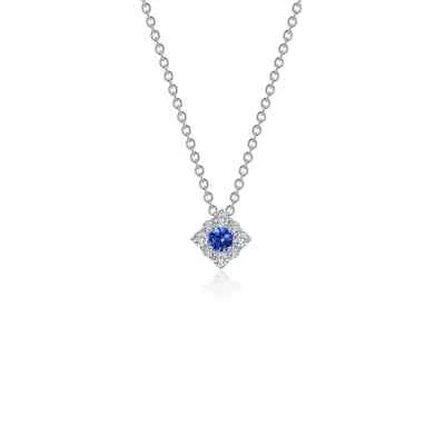 BRAND NEW Lafonn 925 Platinum Plated 0.43CTW Halo Pendant Necklace N0324CSP18 - Image 1 of 3
