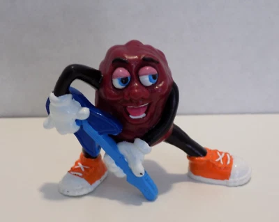 Vintage Applause PVC Figure 1988 California Raisin Playing Blue Guitar Toy - Image 1 of 4