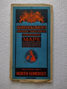 Vintage Bartholomäus überarbeitete halbe Zoll konturierte PAPIER Karte blaue Abdeckung - Bild 1 von 1