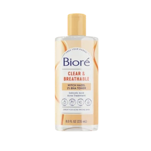 Bioré Clear & Breathable Witch Hazel 2% BHA Toner 236 mL Clear Acne Prone Skin - Picture 1 of 2