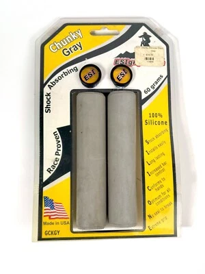 ESI Grueso 100% Silicona MTB Bicicleta Empuñaduras Amortiguador 32mm / 130mm - Gris Bicicleta Foto 1 de 4