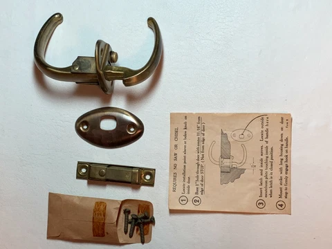 Vintage Antique Brass Door Latch Cover