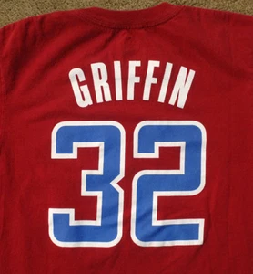 BLAKE GRIFFIN 32 Los Angeles Clippers t shirt size M NBA Adidas red - Picture 1 of 2