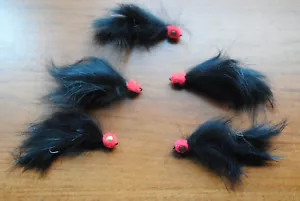 5 Black or Chart. art bunny leech, Salmon Steelhead Trout Fish Fly Fishing Flies - Picture 1 of 7