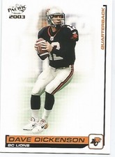 2003 PACIFIC CFL B.C. LIONS TEAM SET - 13 CARDS inc DAVE DICKENSON MONTANA