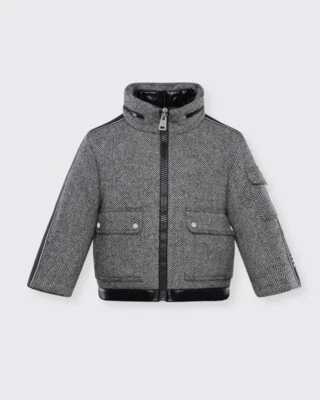 NUEVO CON ETIQUETAS MONCLER Chaqueta de Mezcla de Lana Uzay Espiga para Niños, Talla 8 AGOTADA Foto 1 de 4