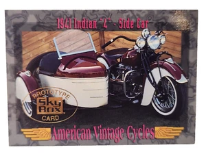 1993 Skybox Prototype Card #179 Series 2 1941 Indian 4 Side Car Motorcycle - Picture 1 of 2