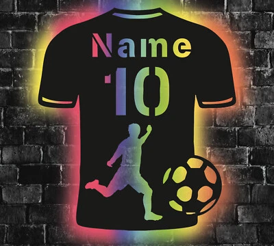 Waluna® Trikot Fußball mit Name Nummer personalisierte Jungen Deko LED Geschenk - Bild 1 von 4