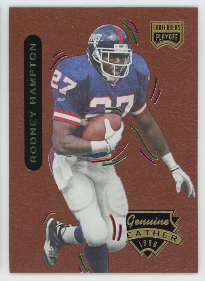 1996 Playoff Contenders Genuine Leather Rodney Hampton New York Giants #27 - Image 1 of 2